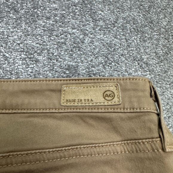 AG Adriano Goldschmied The Stilt Cigarette Pants Womens 28R Tan Khaki Straight - Picture 5 of 16